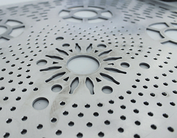 close-up of detailed metal cutting