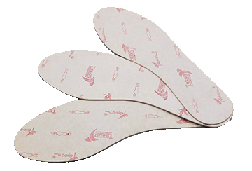 water jet cutting application - shoe insole cutouts