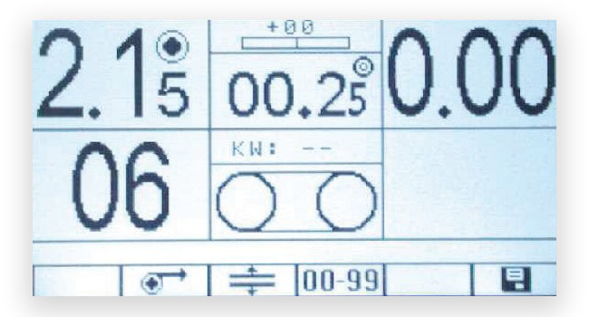 LCD display of Fortuna NAF 470G Bandknife Splitting Machine